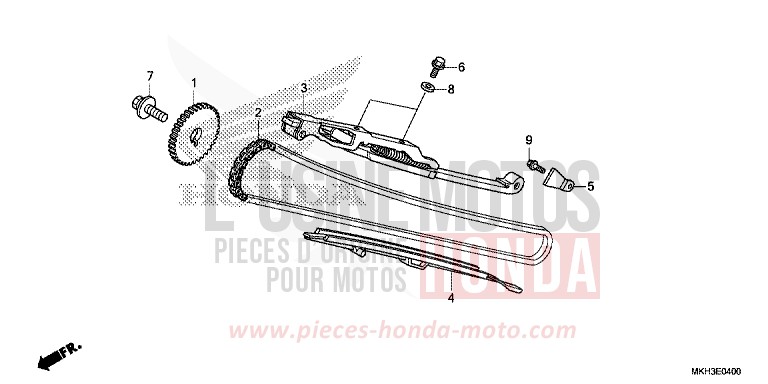 CAM CHAIN/TENSIONER for X-ADV 750 GRAND PRIX RED (R380) from 2018